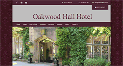 Desktop Screenshot of oakwoodhall.co.uk